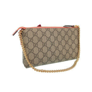 Gucci Chain Pochette Face Supreme Brown GG Embroidered